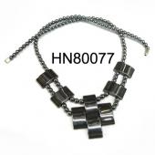 2014 New Vintage Necklace , 18inch Black Hematite Drop Shape Beads Necklace